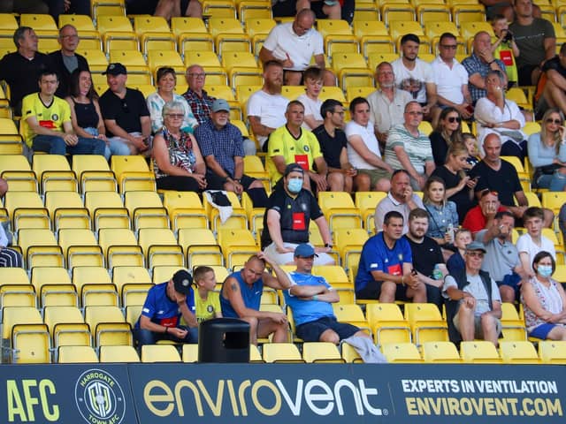 Harrogate Town supporters have been able to attend some of the club's pre-season outings at the EnviroVent Stadium. Pictures: Matt Kirkham