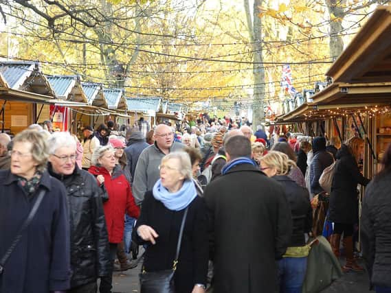 Flashback to Harrogate Christmas Market on Montpellier Hill in pre-Covid times.