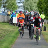 Flashback to 2019 and Ripon Rotary Bike Ride. Pictured riders set off from the start. Picture Gerard Binks