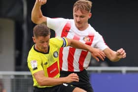 Josh Falkingham in pre-season action against Sunderland. Pictures: Matt Kirkham