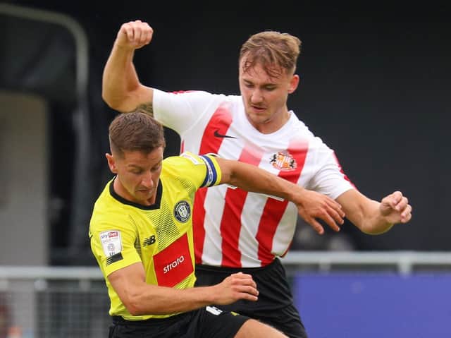 Josh Falkingham in pre-season action against Sunderland. Pictures: Matt Kirkham