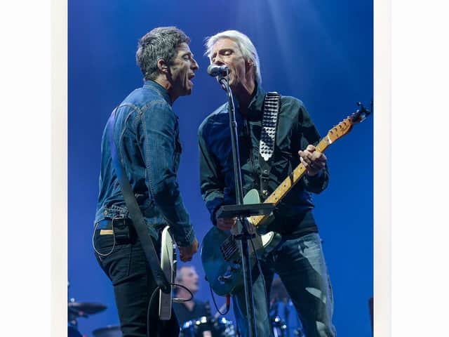 Showing in Harrogate -  Part of Photographer Sharon Latham's picture of 
Noel Gallagher and Paul Weller in Kids New Gear -  Downs Festival, Bristol, 2018.