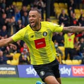 Warren Burrell celebrates his 91st-minute winner against Rochdale. Pictures: Matt Kirkham
