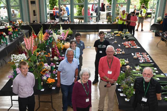 The team and judges who helped to put on the Harrogate & District Allotment's Federation annual show in the Valley Gardens. (Picture Gerard Binks)