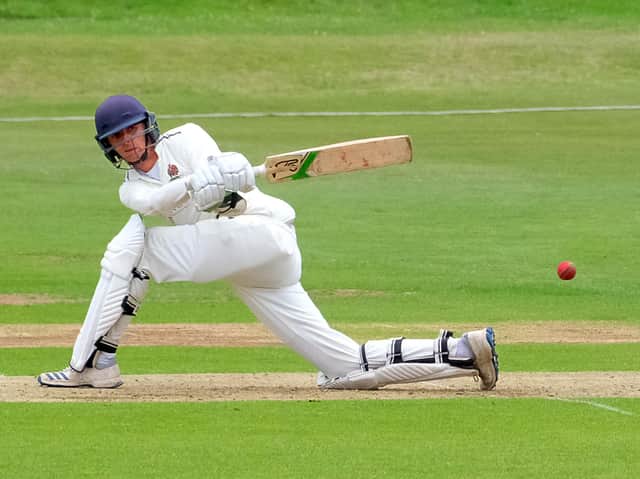 Harrogate CC batsman Henry Thompson fell agonisingly short of a century. Picture: Richard Bown