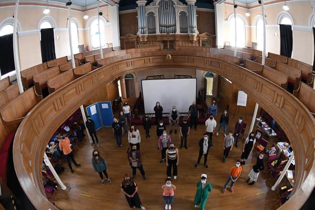 Harrogate Theatre's Our Gate production in rehearsal at Wesley Centre, Harrogate
(Picture Gerard Binks)