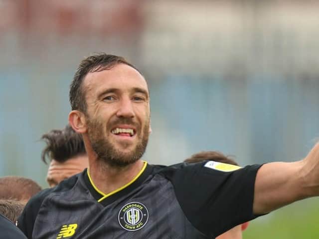 Rory McArdle impressed at the heart of the Harrogate Town defence during Tuesday's 2-0 win at Leyton Orient. Picture: Matt Kirkham