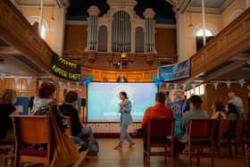 A scene from Harrogate Theatre's Our Gate production. (Picture taken inside Wesley Centre by Meg Terzza)