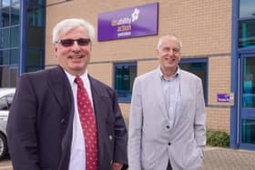 Harrogate's Guy Tweedy, Disability Action Yorkshire’s newest Trustee, left, with Disability Action Yorkshire Chair, Neil Revely