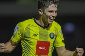 Harrogate Town striker Danilo Orsi celebrates. Picture: Matt Kirkham