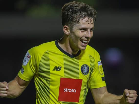 Harrogate Town striker Danilo Orsi celebrates. Picture: Matt Kirkham