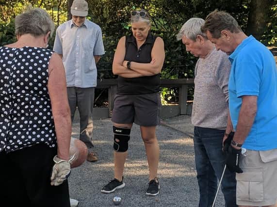 Members of the Harrogate and Montpellier Petanque Club pictured during a club session, have returned to action after Covid lockdown.