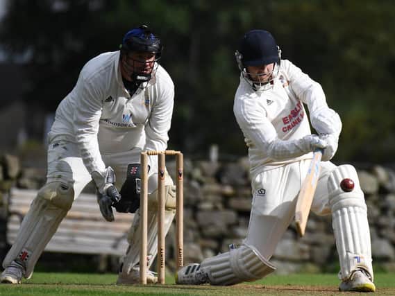 Darley CC's Jim Grange on his way to a significant half-century during his side's win over Goldsborough. Picture: Gerard Binks