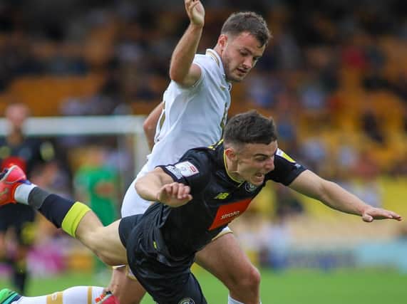 Simon Power was introduced as a 10th-minute substitute for Harrogate Town during their defeat at Port Vale, but was then replaced by Lloyd Kerry at half-time. Pictures: Matt Kirkham