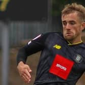 Harrogate Town midfielder Alex Pattison suffered a head injury against Port Vale. Pictures: Matt Kirkham
