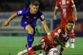 Lloyd Kerry in action during Harrogate Town's 2-2 draw at Crawley. Picture: Matt Kirkham