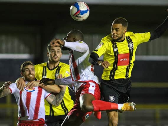 Harrogate Town were held to a goalless draw last time the entertained Stevenage at the EnviroVent Stadium. Pictures: Matt Kirkham