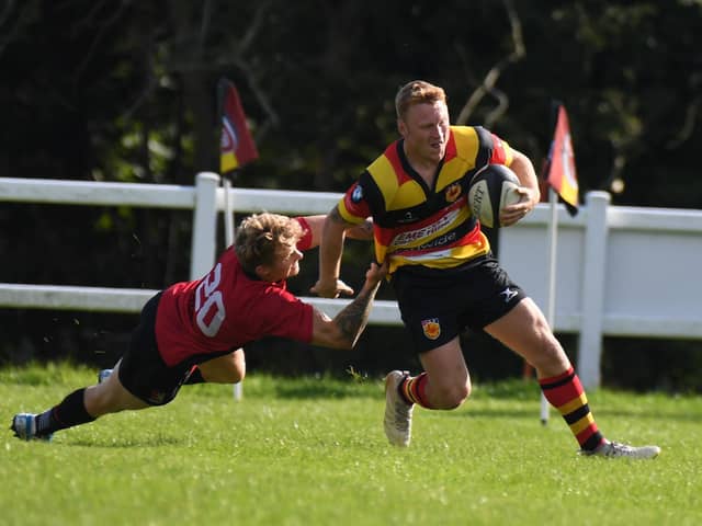 Harrogate RUFC registered their maiden win of 2021/22 when they beat Blaydon RFC at Rudding Lane. Pictures: Gerard Binks