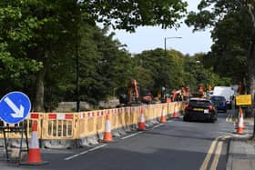 Work has started on the new cycle path on Otley Road in Harrogate. (Picture Gerard Binks)