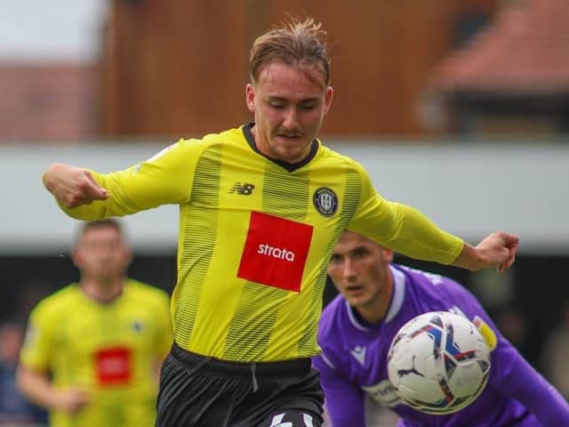 Jack Diamond in action against Stevenage. Pictures: Matt Kirkham