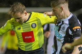 Jack Diamond in action during Harrogate Town's EFL Trophy win over Newcastle United U21s. Pictures: Matt Kirkham