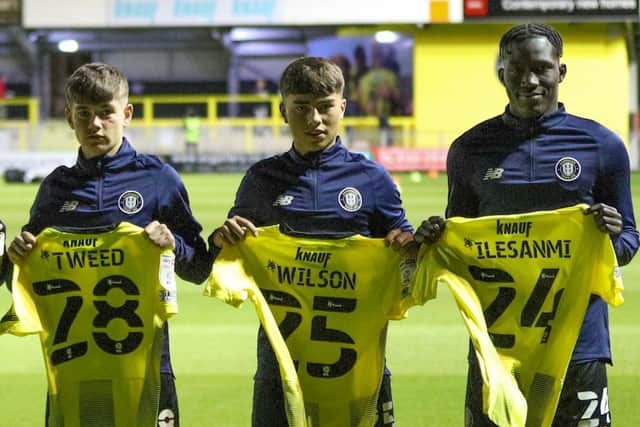 A number of Harrogate Town's academy footballers were called up to Simon Weaver's first-team squad for Tuesday's EFL Trophy clash with Newcastle United Under-21s. Pictures: Matt Kirkham
