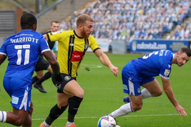 Harrogate Town were beaten 2-1 on their last visit to the Colchester Community Stadium.