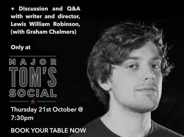 Next Thursday, October 21, will see award-winning Harrogate writer and director Lewis William Robinson presenting a free screening of three of his short films.