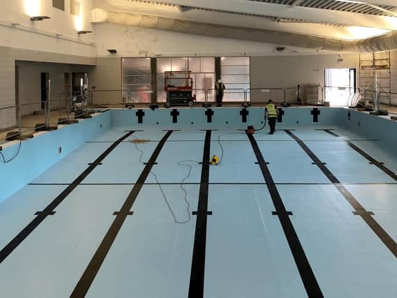 The newly refurbished swimming pool in Ripon is due to open in December following an investment project by Harrogate Borough Council