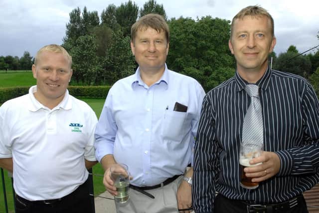 Pictured (left to right): Lee Flintoft, Andrew Cooke (SBU Client) and Robert Harris (SBU employee) in 2008