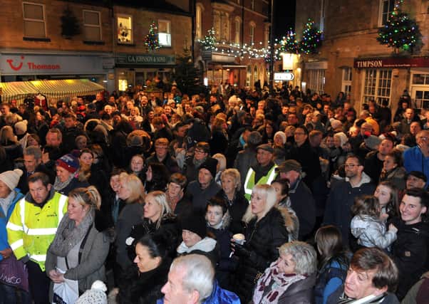 Crowds at a past switch-on of Wetherby christmas lights. Picture Tony Johnson.