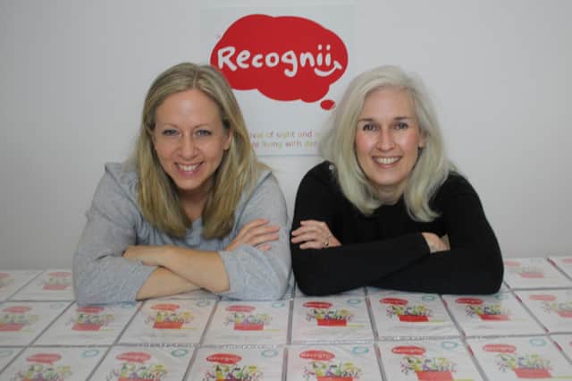 Recognii founders Sarah Harrison and Fiona Wright from Harrogate. Sarah spotted a gap for the product when her father was diagnosed with Alzheimer’s Disease in 2015.