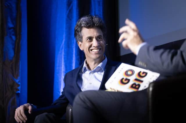 Harrogate visit - Former Labour Party leader Ed Milliband on stage at the Crown Hotel in Harrogate talking about his book Go Big during Raworths Harrogate Literature Festival.(Picture by Richard Maude)