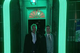 Downing Street invitation - Young artist James Owen Thomas from Pateley Bridge with Richard Pollard from The Tree Council, London.