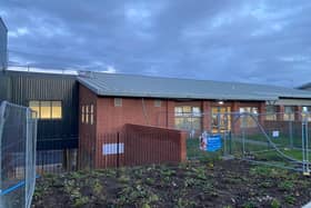 This is where Ripon Leisure Centre adjoins its new swimming pool.