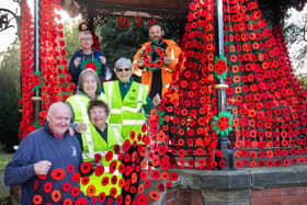 The team behind the Ripon Community Poppy Project who helped deck the town out in over 75,000 hand knitted poppies