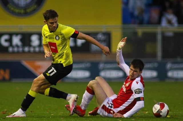 Danilo Orsi came off the substitutes' bench to bag Harrogate Town's late winner against Wrexham. Pictures: Matt Kirkham