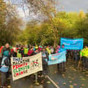More than a 1,000 cyclists converged on Glasgow to take part in the Global Day of Action for Climate Justice march while the city hosts the COP26 conference.