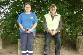 Wetherby Lions members Martin Doxey and Ken Campbell have been working on refurbishing seating on Harland Way, in partnership with Harrogate Borough Council.