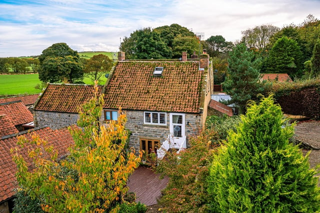 Looking down over the cottage in its leafy location.