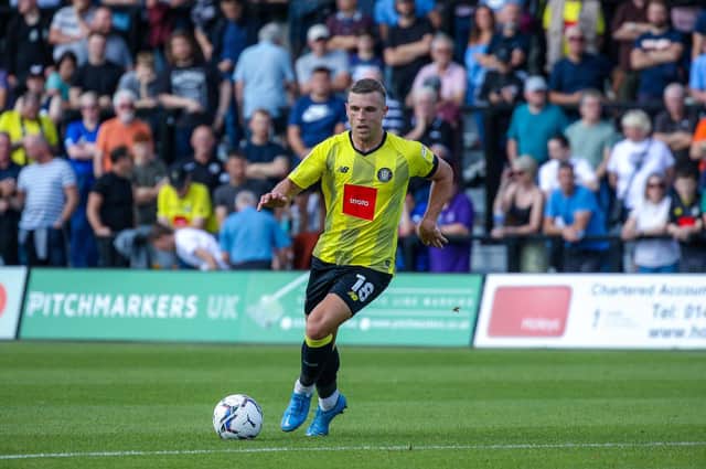 Jack Muldoon was injured during the early minutes of Tuesday's EFL defeat to Sheffield Wednesday. Picture: Harrogate Town AFC