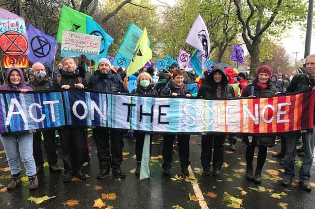 Harrogate protesters make their climate emergency point at COP26 - Driving rain didn’t dampen the spirits of the estimated 100, 000 marchers in Glasgow, including 12 intrepid souls from Harrogate.