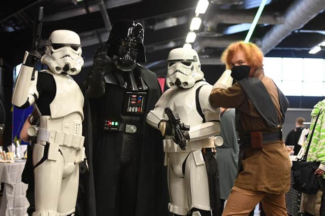 'Darth Vader', 'Luke Skywalker' and other Star Wars characters making an appearance at Thought Bubble festival at Harrogate Convention Centre.  (Picture by Gerard Binks)