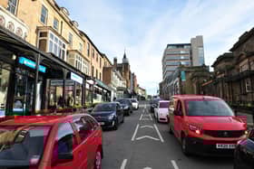 Vehicle traffic on the A61 on Parliament Street/West Park in Harrogate has been one-way since 1970.