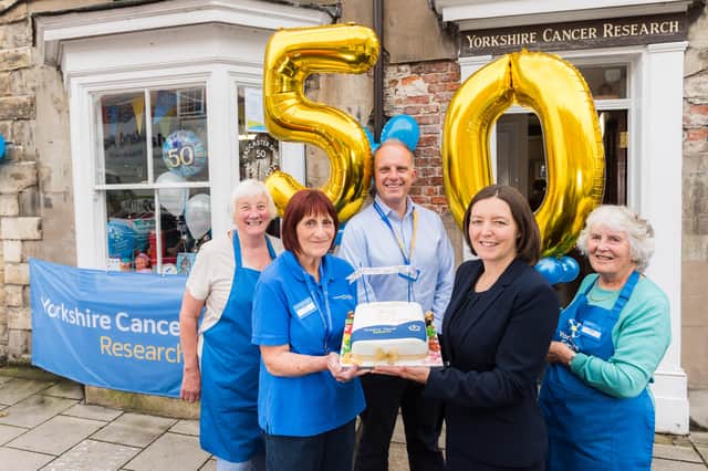 - 

Yorkshire Cancer Research's Tadcaster shop celebrates it's 50th anniversary – Picture date Tuesday 05 October, 2021 (Yorkshire Cancer Research's Tadcaster shop, Tadcaster, North Yorkshire)
 
Photo copyright, contact for licensing. For licensed images, credit should read: Jonathan Pow/jp@jonathanpow.com (REF: POW_211005_7289)