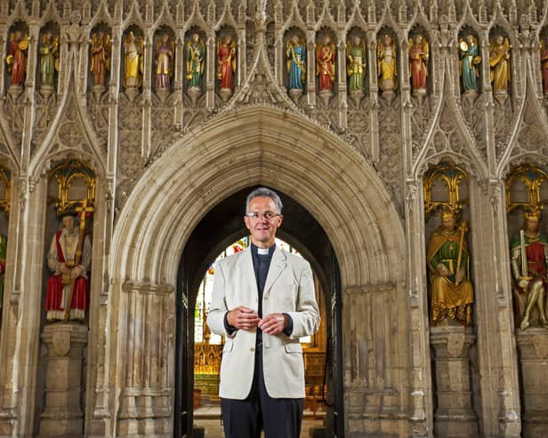 21 August 2020 .....    The Dean of Ripon, the Very Rev John Dobson at Ripon Cathedral.    Picture Tony Johnson