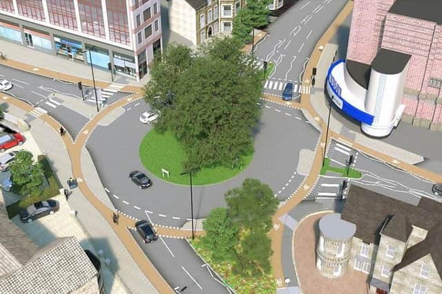 A provisional visualisation of a new Dutch-style roundabout at the Odeon in Harrogate.