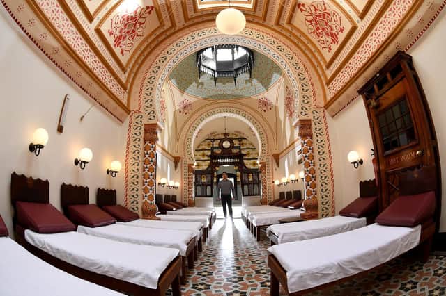 There are 10 spas in Harrogate for every 50,000 people, the most famous being its stunning Victorian Turkish Baths.