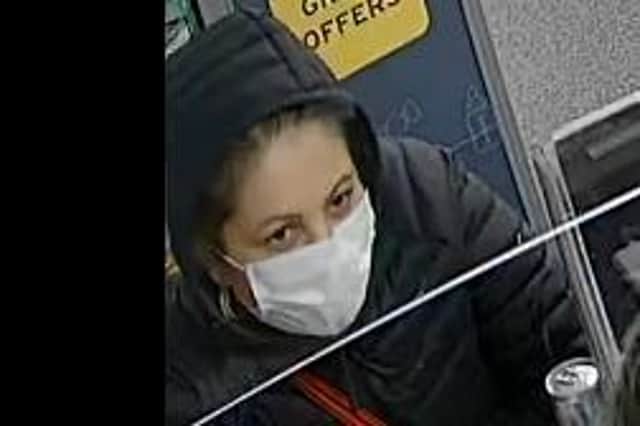 Police are appealing to anyone who might recognise the woman in the image to come forward as they believe she may have information which could help the investigation