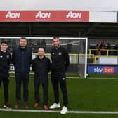 In the renewed sponsorship deal the Aon logo will continue to adorn the Aon stand at Harrogate Town AFC's ground at Wetherby Road.